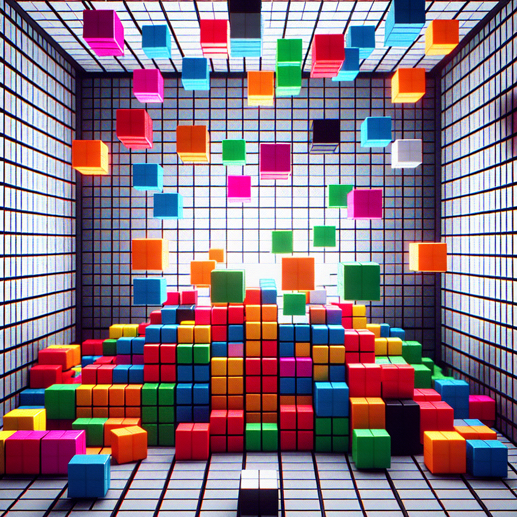 A nostalgic Tetris game scene